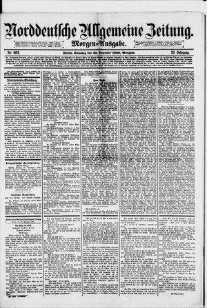 Norddeutsche allgemeine Zeitung vom 25.12.1883