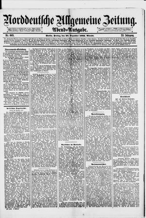 Norddeutsche allgemeine Zeitung vom 28.12.1883