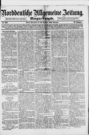 Norddeutsche allgemeine Zeitung on Dec 29, 1883