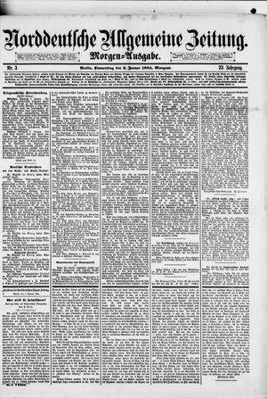 Norddeutsche allgemeine Zeitung on Jan 3, 1884