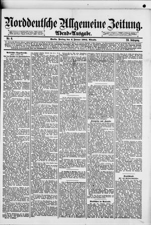 Norddeutsche allgemeine Zeitung on Jan 4, 1884