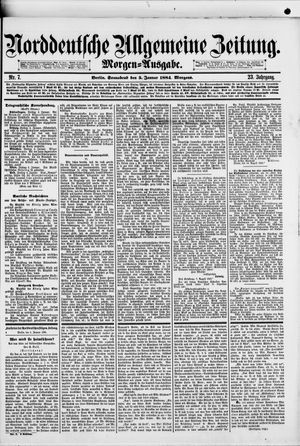 Norddeutsche allgemeine Zeitung vom 05.01.1884
