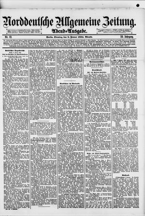 Norddeutsche allgemeine Zeitung vom 08.01.1884