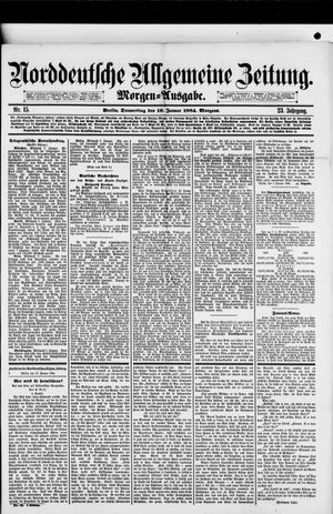 Norddeutsche allgemeine Zeitung vom 10.01.1884