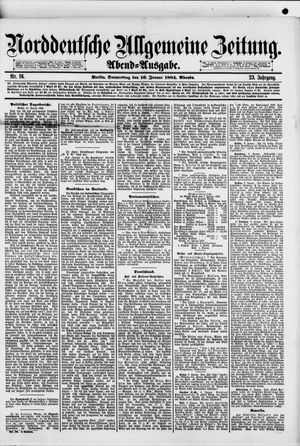 Norddeutsche allgemeine Zeitung vom 10.01.1884