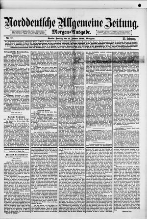 Norddeutsche allgemeine Zeitung vom 11.01.1884