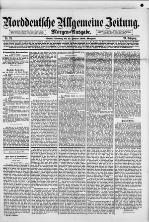 Norddeutsche allgemeine Zeitung on Jan 15, 1884