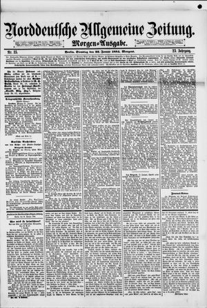 Norddeutsche allgemeine Zeitung on Jan 22, 1884