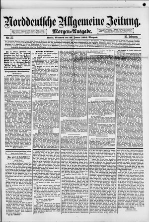 Norddeutsche allgemeine Zeitung vom 23.01.1884