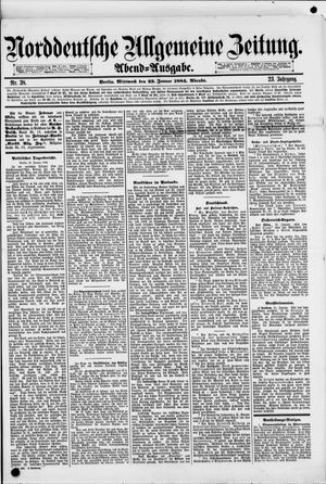 Norddeutsche allgemeine Zeitung vom 23.01.1884