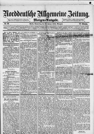 Norddeutsche allgemeine Zeitung on Jan 24, 1884