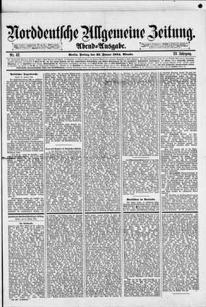 Norddeutsche allgemeine Zeitung on Jan 25, 1884