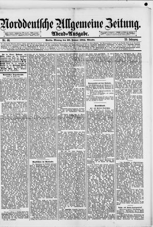 Norddeutsche allgemeine Zeitung vom 28.01.1884