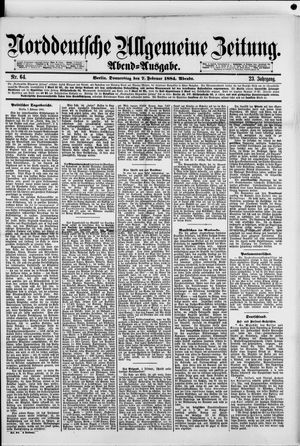 Norddeutsche allgemeine Zeitung on Feb 7, 1884
