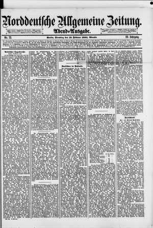 Norddeutsche allgemeine Zeitung vom 12.02.1884