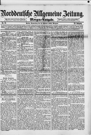 Norddeutsche allgemeine Zeitung on Feb 14, 1884