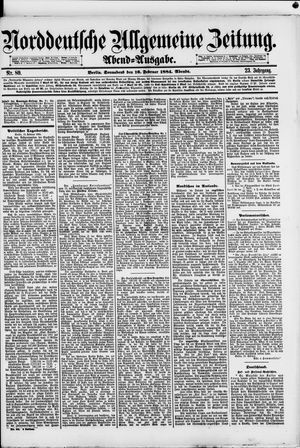 Norddeutsche allgemeine Zeitung vom 16.02.1884