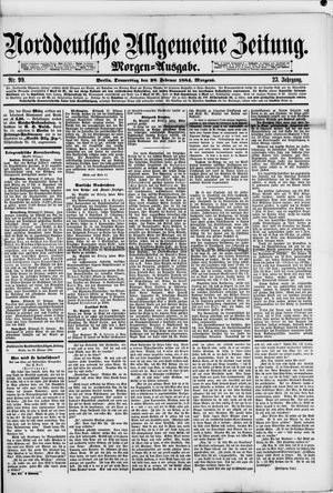 Norddeutsche allgemeine Zeitung vom 28.02.1884