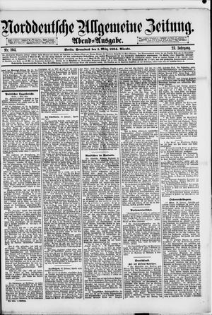 Norddeutsche allgemeine Zeitung vom 01.03.1884