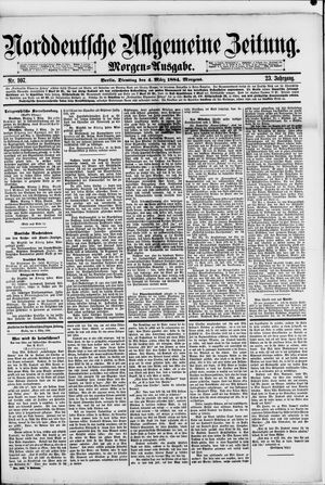 Norddeutsche allgemeine Zeitung vom 04.03.1884