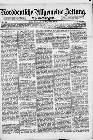 Norddeutsche allgemeine Zeitung vom 05.03.1884