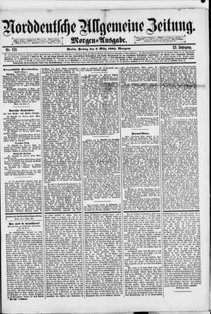 Norddeutsche allgemeine Zeitung vom 07.03.1884