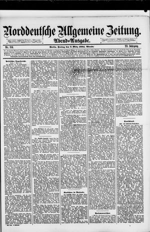 Norddeutsche allgemeine Zeitung on Mar 7, 1884