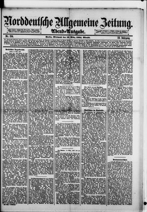 Norddeutsche allgemeine Zeitung vom 19.03.1884