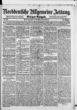 Norddeutsche allgemeine Zeitung vom 22.03.1884