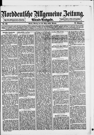 Norddeutsche allgemeine Zeitung vom 24.03.1884