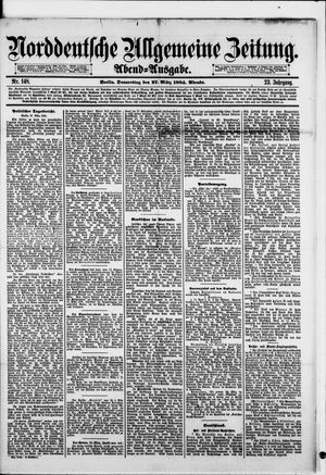 Norddeutsche allgemeine Zeitung vom 27.03.1884