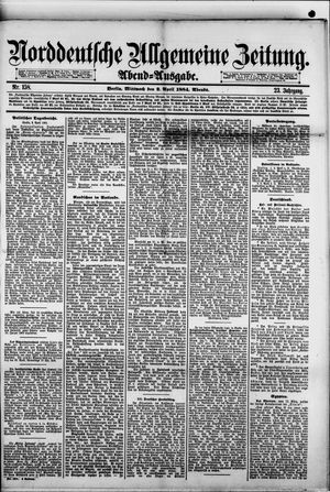 Norddeutsche allgemeine Zeitung vom 02.04.1884