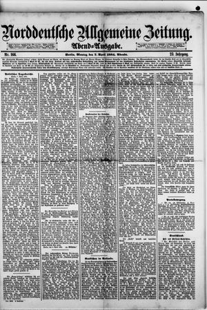 Norddeutsche allgemeine Zeitung vom 07.04.1884