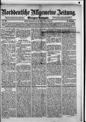 Norddeutsche allgemeine Zeitung on Apr 24, 1884