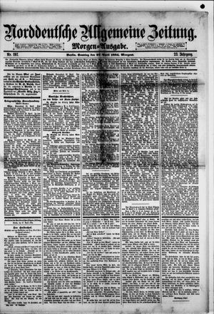 Norddeutsche allgemeine Zeitung vom 27.04.1884