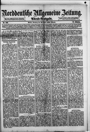 Norddeutsche allgemeine Zeitung vom 29.04.1884