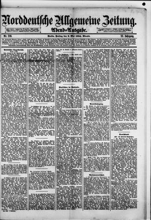 Norddeutsche allgemeine Zeitung on May 9, 1884