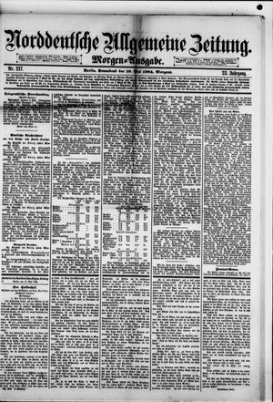 Norddeutsche allgemeine Zeitung vom 10.05.1884