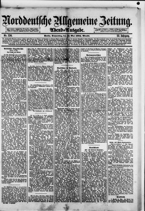 Norddeutsche allgemeine Zeitung on May 15, 1884