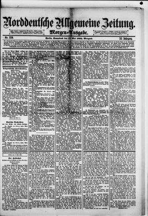 Norddeutsche allgemeine Zeitung vom 17.05.1884