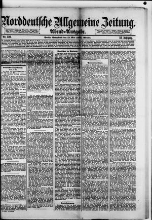 Norddeutsche allgemeine Zeitung vom 17.05.1884