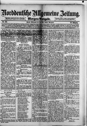 Norddeutsche allgemeine Zeitung vom 21.05.1884