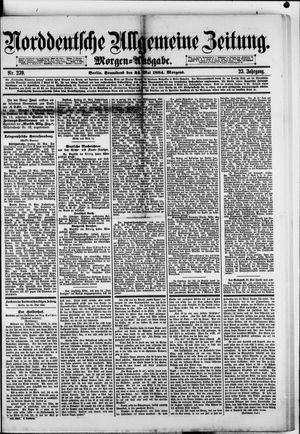 Norddeutsche allgemeine Zeitung vom 24.05.1884