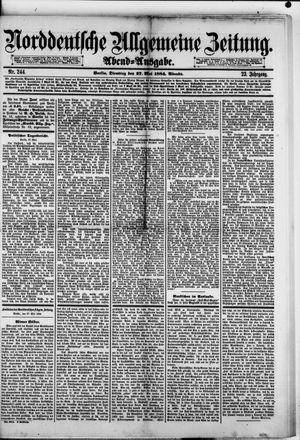 Norddeutsche allgemeine Zeitung on May 27, 1884