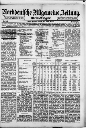 Norddeutsche allgemeine Zeitung on May 28, 1884