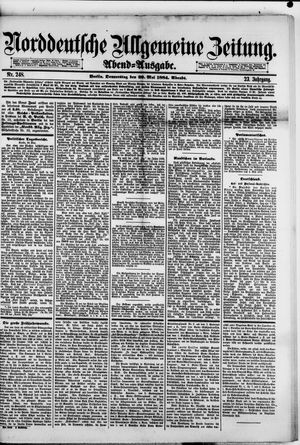 Norddeutsche allgemeine Zeitung on May 29, 1884