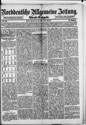 Norddeutsche allgemeine Zeitung vom 30.05.1884