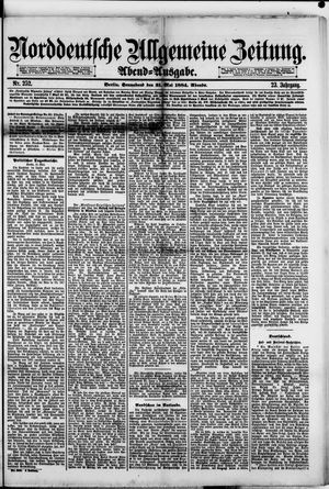 Norddeutsche allgemeine Zeitung on May 31, 1884