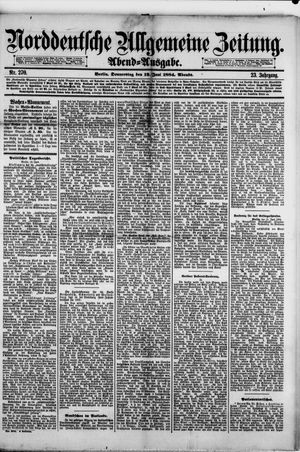 Norddeutsche allgemeine Zeitung vom 12.06.1884