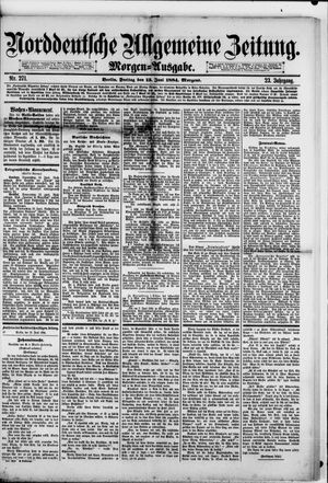 Norddeutsche allgemeine Zeitung vom 13.06.1884